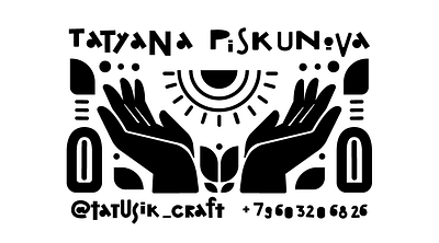 Logo Tatiana Piskunova branding businesscard craft design hands illustration logo ui vector