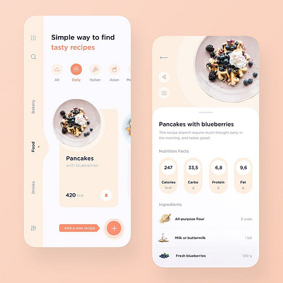 Hungry Chef - extended views branding food mobile app mobiledesign simplisticdesigns ui