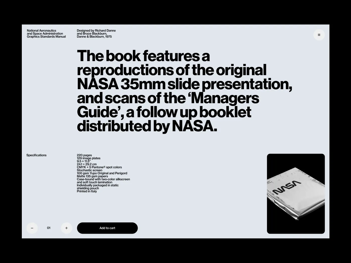 Innovative Grid Layout Website Design for NASA Graphics Manual