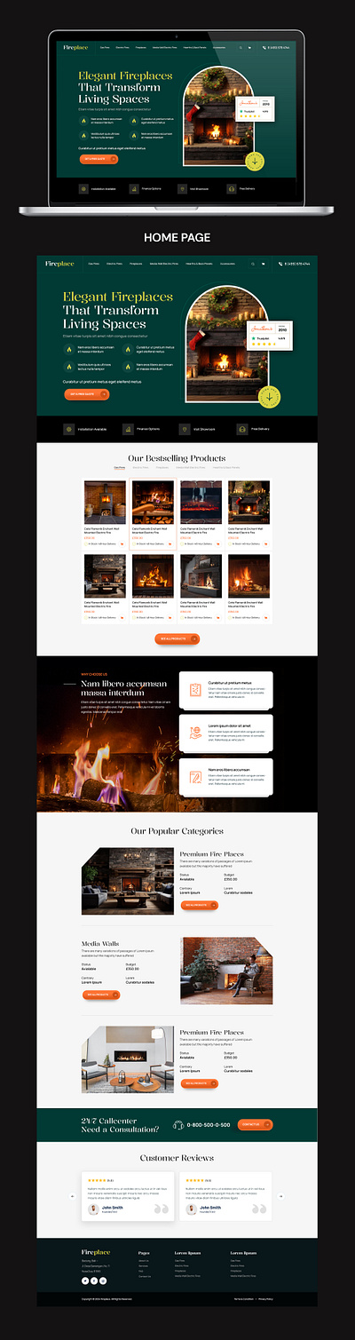 fireplace 3d animation branding graphic design logo motion graphics ui