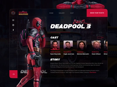 Deadpool & Wolverine Web UI comics deadpool3 deadpoolwolverine design marvel marveldeadpool ui ui design webconcept