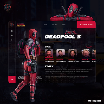 Deadpool & Wolverine Web UI comics deadpool3 deadpoolwolverine design marvel marveldeadpool ui ui design webconcept