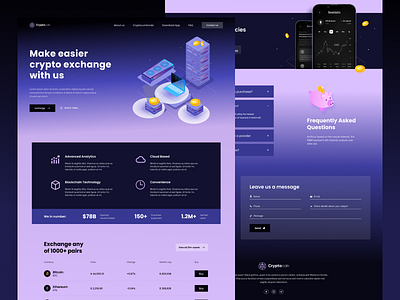 Cryptocurrency - Landing Page cryptocurrency design landing page