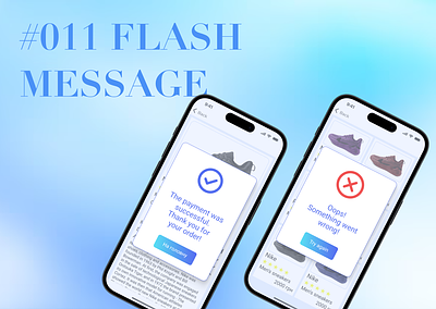 UI challenge #011 Flash Message 011 flash message challenge design desing uxui ui