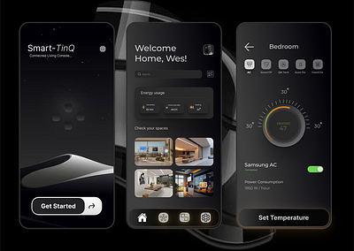 Smart-Tinq branding figma smart home app ui ui design user interface