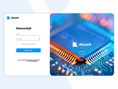 Login page concept - Diaweb (USAL) academy branding dashboard design login login page online platform programming ui univeristy user experience user interface ux