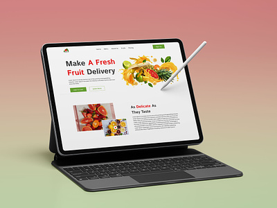 Fruit Shop Landing Page cart commerce delivery eat food fresh fruit graphic design grocery online order payment product purchase retail shopping store supermarket ui vegetable