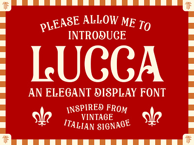 Introducing Lucca: A Vintage Italian Font lettering typeface typeface design