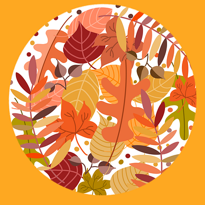 Fall Color autumn color design fall flat illustration red vector yellow
