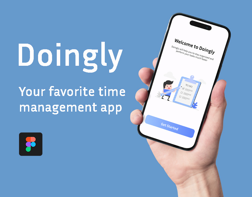 Doingly App UI app app design blue design figma graphic design interface mockup ui ui design ux ux design