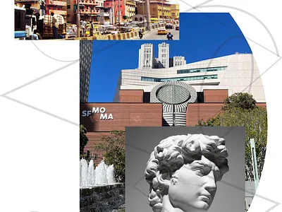 Asian art museum App cover graphic design ui