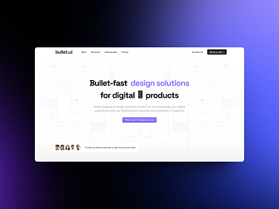 bullet.ui - Hero Section Concept branding design figma hero illustration logo ui web website