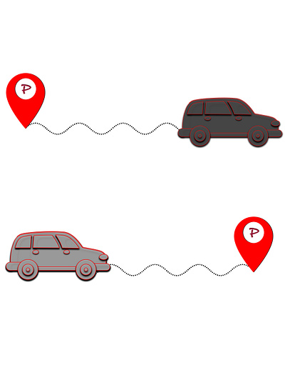 Car land mark animation graphic design