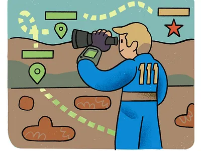 Fallout Sites Sighted creative design fallout illustration procreate ui