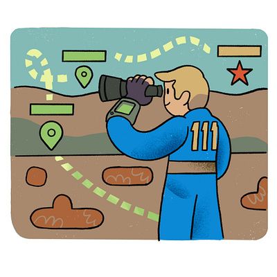 Fallout Sites Sighted creative design fallout illustration procreate ui