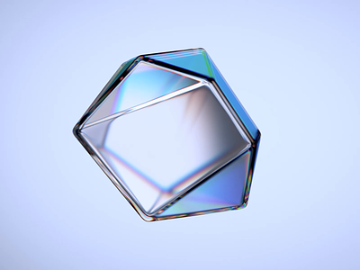 Crystal 3d abstract animation blender blender3d branding brilliant clean colorful crystal design diamond dispersion glass iridescent loop minimalist render shape