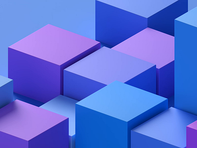 Blocks 3d abstract animation background blender blender3d blocks blue branding concept cubes design geometric loop minimalist motion graphics purple render shape simple