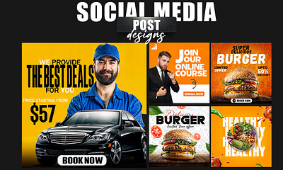 SOCIAL MEDIA POST DESIGNS ad post ad posters advertisement posts burger posts business posters business posts facebook posts food posts instagram posts post design posters posts resturant posts social media social media post design viral posts