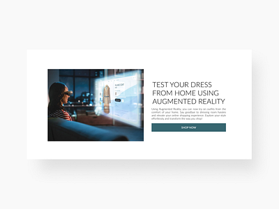 Fashion Website Augmented Reality Section ar arvr augmented reality dress fashion green hero landing page mix reality over the leaf product design section style suit ui ux virtual reality vr web design website