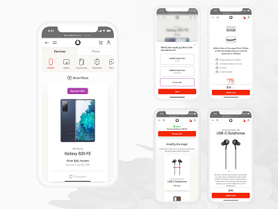 Vodafone DX digital transformation ecommerce ui ux