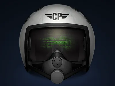 Code Pilot app icon code helmet icon illustration pilot