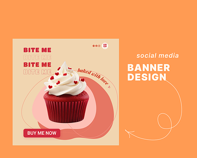 Banner design for pastry shop / social media post design graphic design illustration typography ui