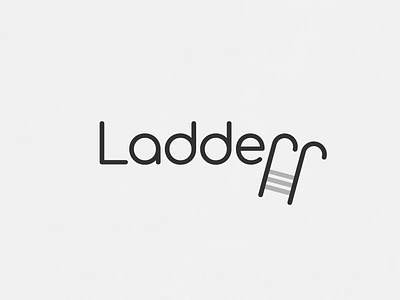 Ladder | Typographical Poster font graphics illustration ladder letter sans serif simple text typography word