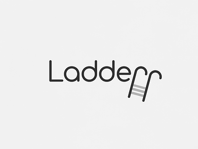 Ladder | Typographical Poster font graphics illustration ladder letter sans serif simple text typography word