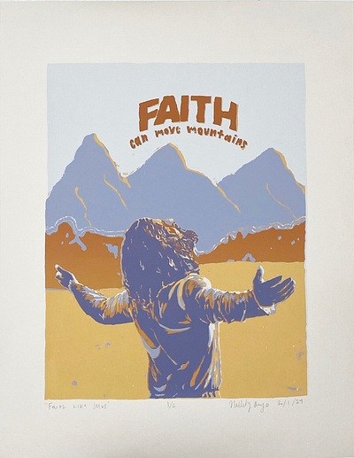 Faith Like Jesus, Screen Print, January 2024 print screen print