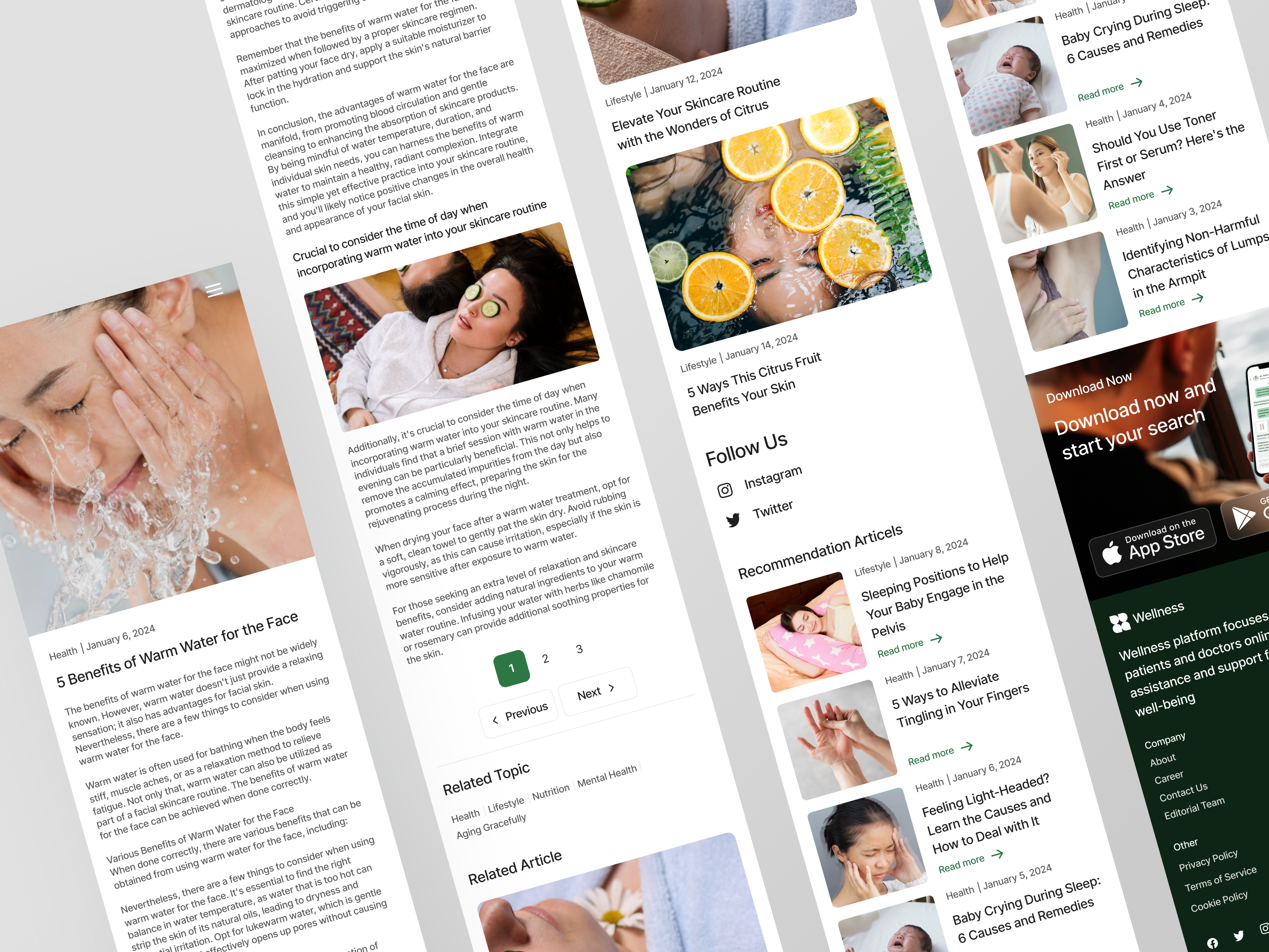 Wellness - Healthy Website (Responsive Search Articles Detail) article big hero detail article editorial health medical mobile natural news real website responsive search web design wellness