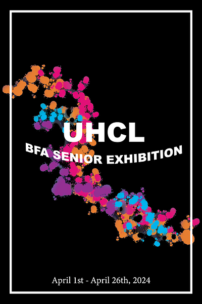 BFA Exhibition Postcard, Graphic Design, February 2024 graphic design information design postcard
