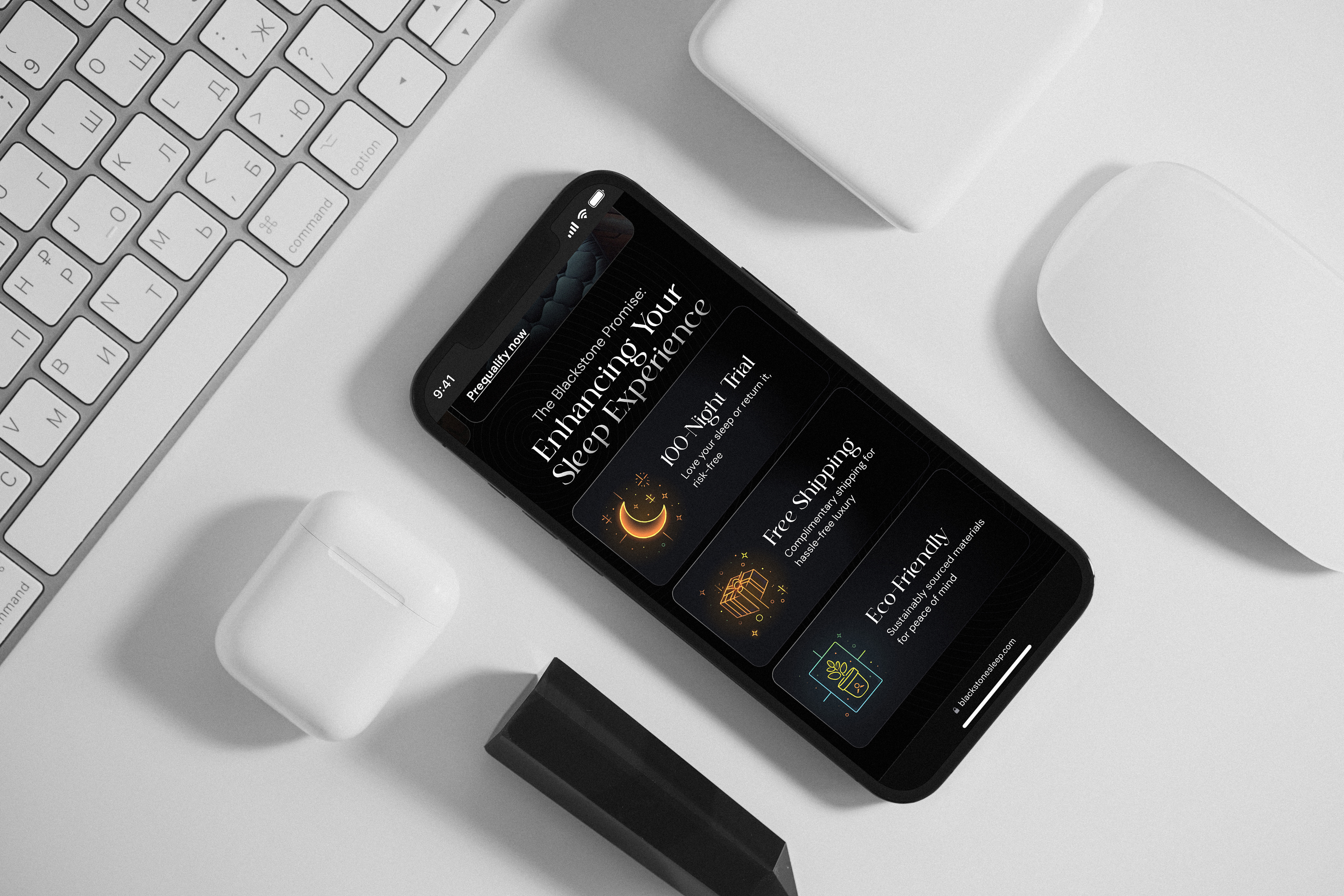 Blackstone Mobile Site branding ui web