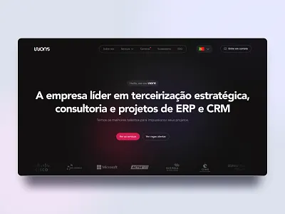 🎫 Wons : : Website Concept crm design desktop erp outsoucing ui webdesign website wons