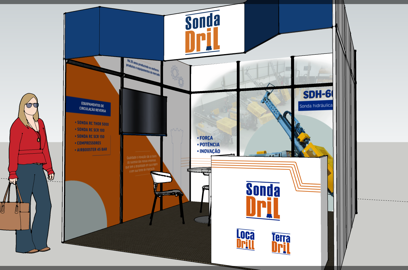 STAND DESIGN | SONDA DRIL 3d advertising artwork design digital art graphic design stand design vector