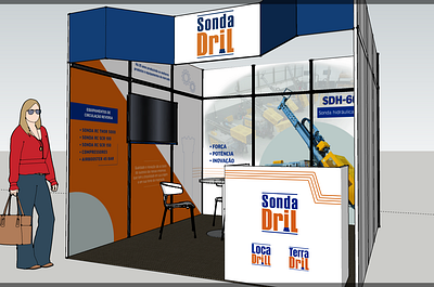 STAND DESIGN | SONDA DRIL 3d advertising artwork design digital art graphic design stand design vector