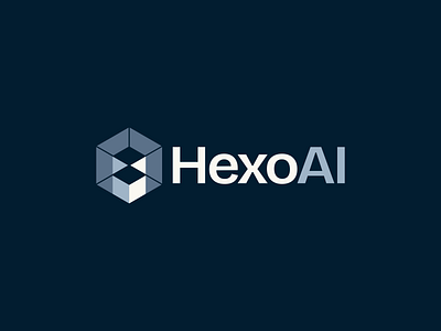 HexoAI ai artificialintelegance branding buidling building character design digital digitalform graphic design hexagon icon logo polygon symbol vector