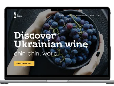 Wines of Ukraine landing page mobile design ui ux web design