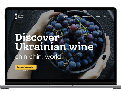 Wines of Ukraine landing page mobile design ui ux web design