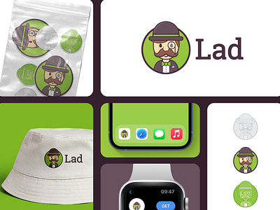 Lad : Branding & Identity branding design green identity irish javascript lad logo logodesign nodejs