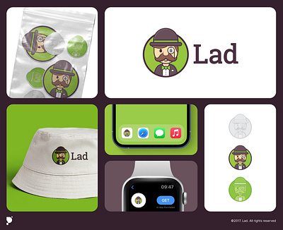 Lad : Branding & Identity branding design green identity irish javascript lad logo logodesign nodejs