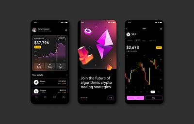 加密货币移动应用程序 ui