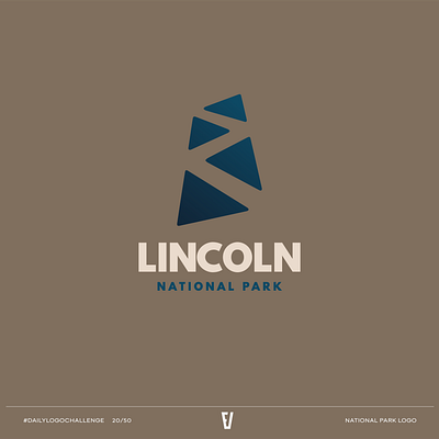 LINCOLN NATIONAL PARK - Day 20 Daily Logo Challenge branding graphic design logo