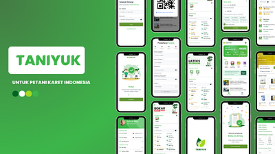 Taniyuk App for Rubber Farmers in Indonesia agricultural app design farmer foryou indonesia mobile mobile app rubber taniyuk ui uiux ux