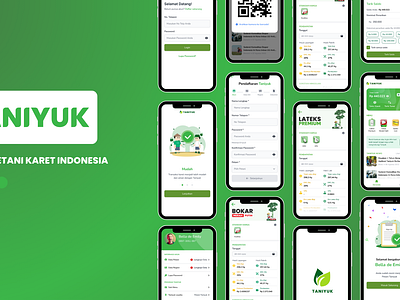 Taniyuk App for Rubber Farmers in Indonesia agricultural app design farmer foryou indonesia mobile mobile app rubber taniyuk ui uiux ux