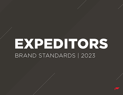 Expeditors Brand Standards branding color design graphic design layout typography