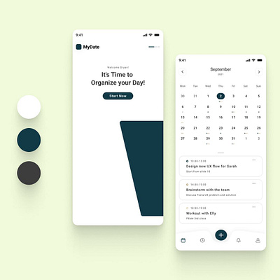 Calendar app design that keeps your days organized.