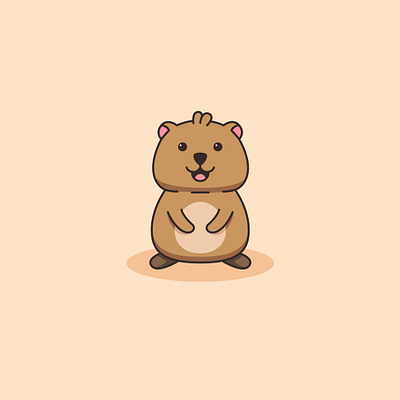 Cute Quokka animal cartoon cute design funny illustration quokka