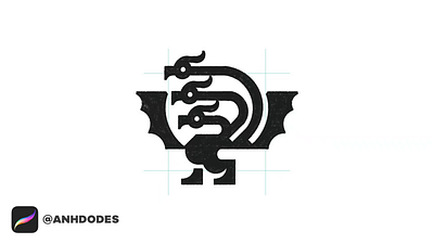 Legendary Three Heads Dragon Creature logomark design process 3d animation branding creature logo design graphic design illustration logo logo design logo designer logoadoni logodesign minimalist logo minimalist logo design motion graphics ui