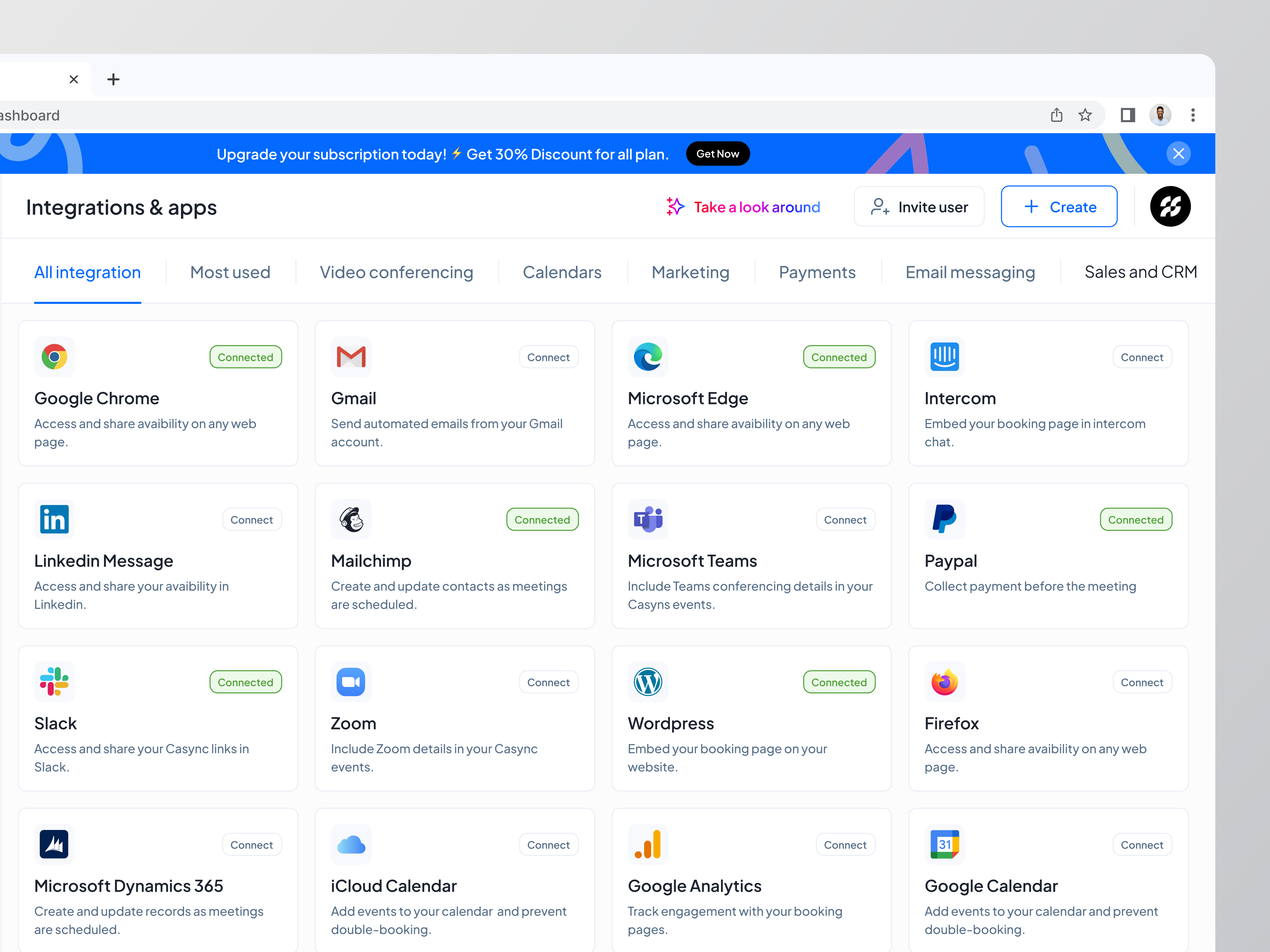 Integrations Page by Product SAAS for UI8 on Dribbble