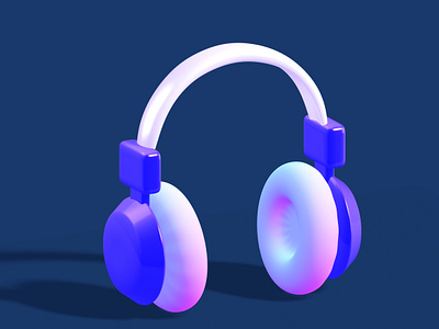 3D Headphone 3d 3d model cute earphone headphone illustration isometric music spline
